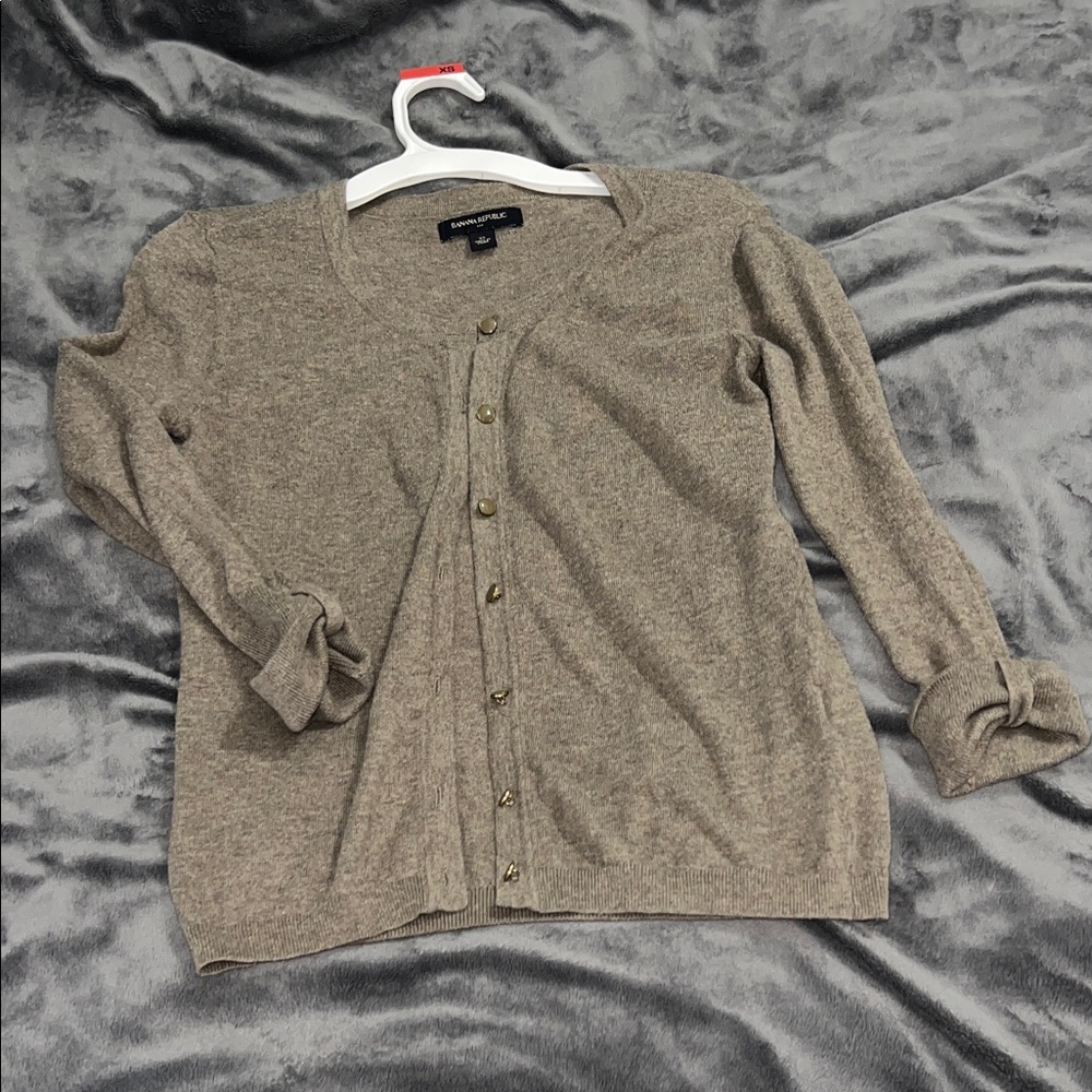 Banana Republic Factory Brown Button-Up Women's Cardigan